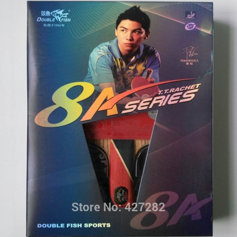 Table Tennis Padel - オリジナルダブルフィッシュ卓球完成ラケット 8 AC 8A-C ウッドカーボンブレードピンプルインラバーオフェンシブピンポンラケット