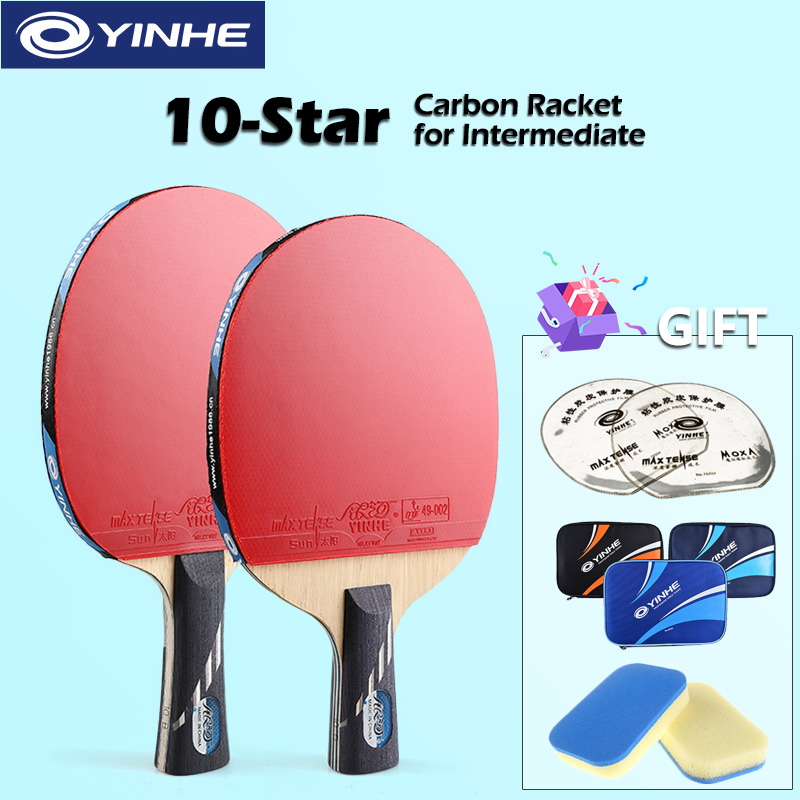 Table Tennis Joola - Yinhe-スターピン付き卓球ラケット,10b,炭素,攻撃,中間の迅速な攻撃,細かい制御