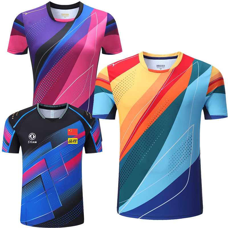Table Tennis Team Championship - 2023 チャンピオンシップ中国チーム卓球シャツショーツ男性女性子供ピンポン tシャツ卓球服サッカージャージ