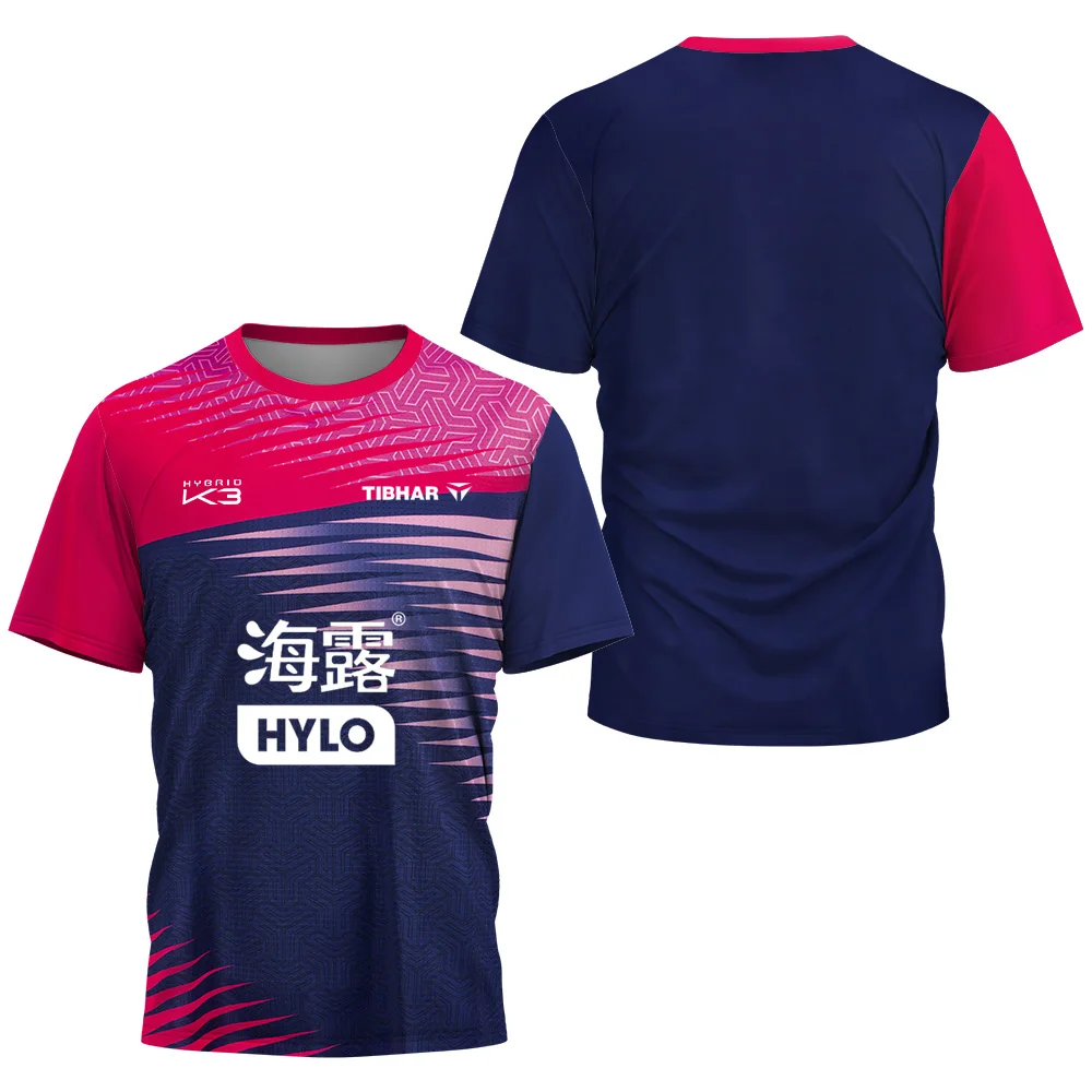 Table Tennis League - メンズ卓球Tシャツ,速乾性,通気性,半袖,衣類,2024