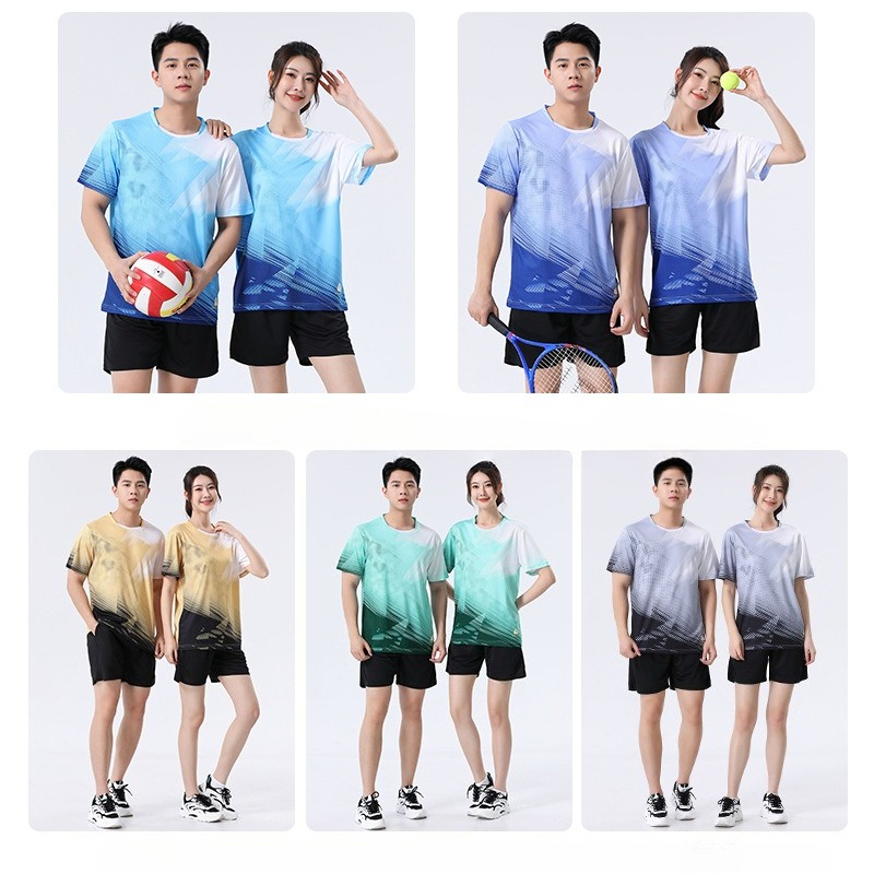 Table Tennis League - 2026年新作 夏用速乾バドミントンセット - 卓球・テニス練習チーム競技用ユニセックススポーツウェア