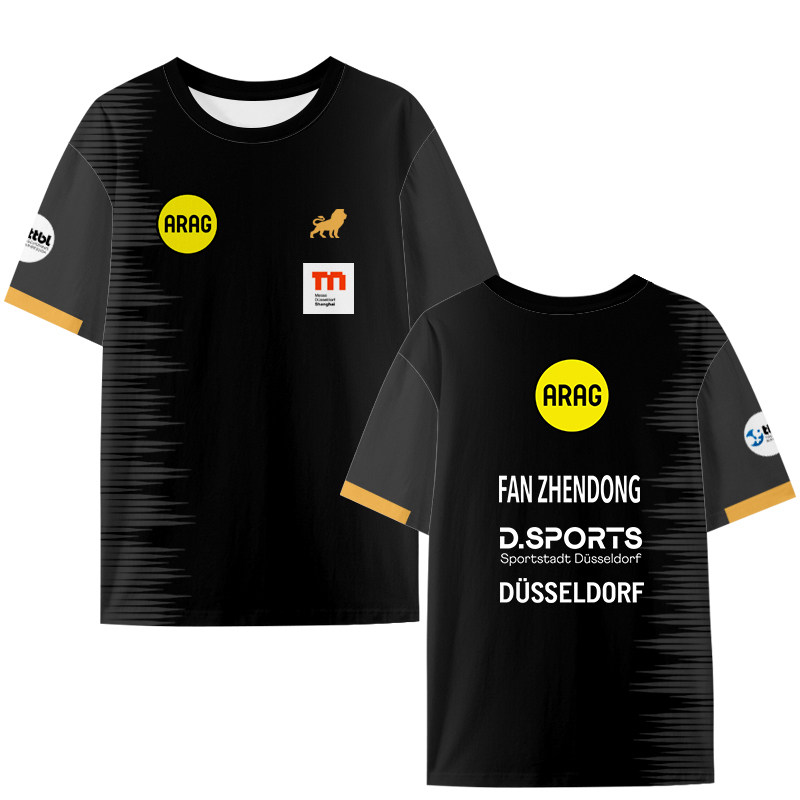 Table Tennis Drawing - ファン用卓球ジャージ メンズ 半袖Tシャツ スポーツトレーニングTシャツ、通気性のあるスポーツファンTシャツ 卓球サポーター向け