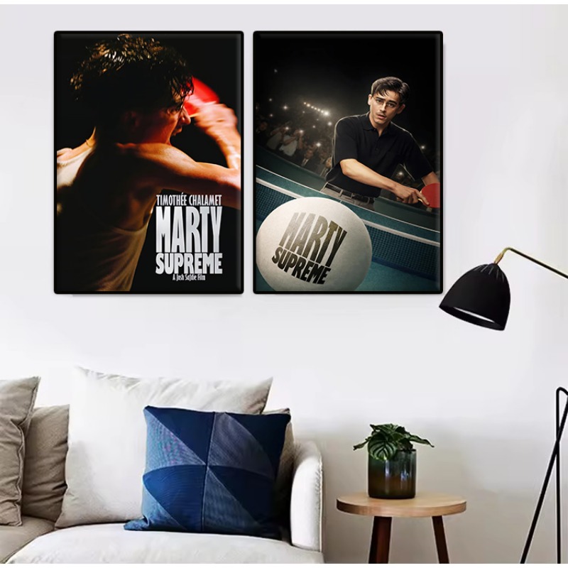 マーティ・シュプリーム卓球スポーツ映画ポスタープリントモダン - Table Tennis Drawing のレビューと価格