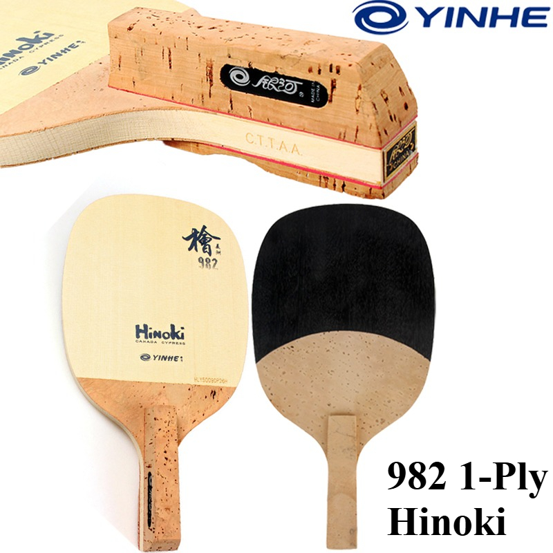 YINHE 982 1プライソリッドヒノキ卓球ブレード 日本 - Table Tennis Blade のレビューと価格
