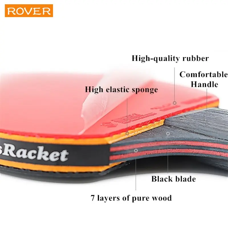 卓球ラケットセット,5つ星,6つ星,2ピース,プロのゴム製ピ - Table Tennis Padel のレビューと価格
