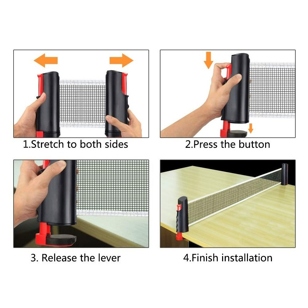 卓球ネット ピンポンラック ピンポンラケット付き格納式 ユニ - Table Tennis Net のレビューと価格