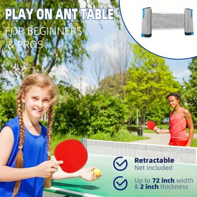 2025年ホット卓球ネットどこでも格納式ラックスポーツ交換ピ - Table Tennis Net のレビューと価格