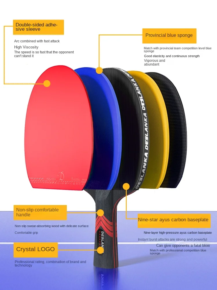プロの卓球ラケット,シングルカーボンコンペティション,高品質 - Table Tennis Joola のレビューと価格
